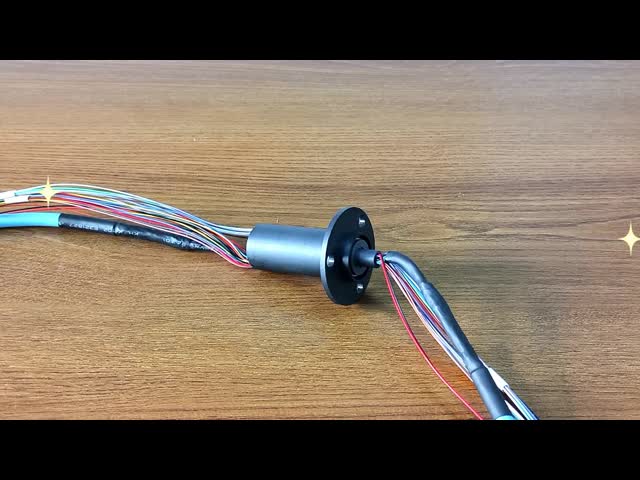 36-channel Gigabit Ethernet Slip Ring with Gold-to-Gold Contacts for High-Speed Data Transmission