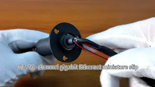 36-channel Gigabit Ethernet Slip Ring with Gold-to-Gold Contacts for High-Speed Data Transmission