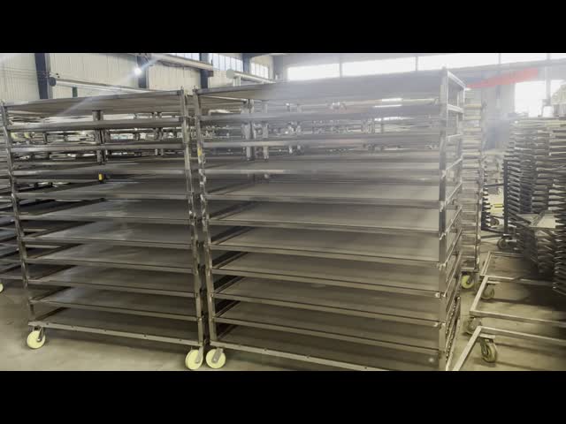 Stackable Drying Tray Cart Food-Grade Stainless Steel Drying Rack Dehydration Trolley