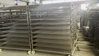Stackable Drying Tray Cart Food-Grade Stainless Steel Drying Rack Dehydration Trolley