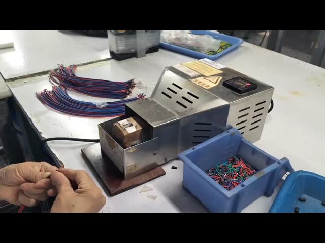 Custom Length 400MM 450MM 500MM Multi-Core Terminal Block Copper Wiring Harness, DIN Rail Plug-in Connector Cable Assembly