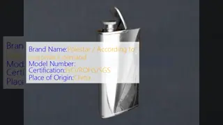 Customized 2 In 1 Stainless Steel Engraved Hip Flask / Cigarette Holder