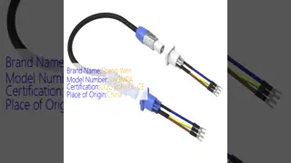 IP44 3pin indoor  Circular powercon male socket Blue Connector for LED Screen