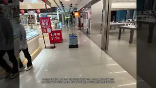 Commercial robot vacuum and scrubber for efficient daily cleaning in large office spaces and warehouses