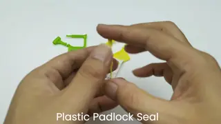 Disposable Mini Plastic Seal Padlock with Laser Print and Average Weight of 0.972 g / pc