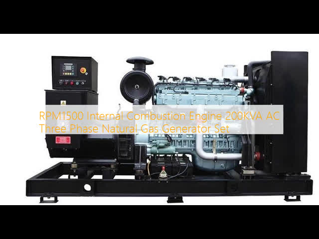RPM1500 Internal Combustion Engine 200KVA AC Three Phase Natural Gas Generator Set