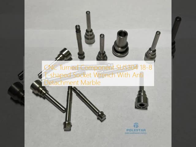 CNC Turned Component SUS304 18-8 T-shaped Socket Wrench With Anti Detachment Marble