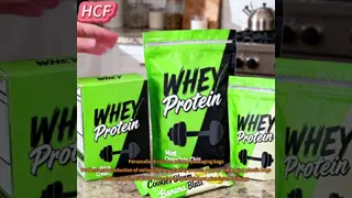 Zipper Top Sealing Customized Color Foodgrade Safe Material Packaging Plasticbag for Precise Whey Protein Powder Protection