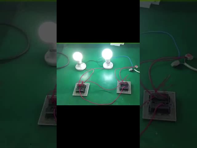 UBARO L Series 86Type Fireproof PC 100-240Vac Dual Light Switch Control With Blue Indicator Tempered Glass Panel