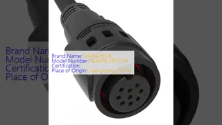 M19 Series Industrial 9 Pin Female Male Plug Signal Connector Black Push-Pull Self-Locking 9 Pin 5A Industrial Connectors