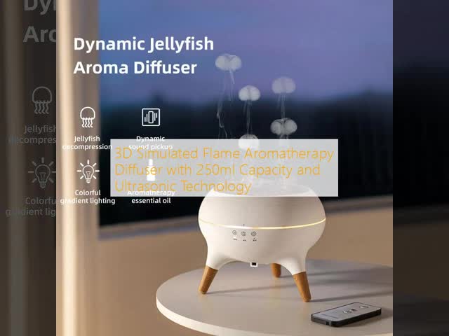 3D Simulated Flame Aromatherapy Diffuser with 250ml Capacity and Ultrasonic Technology