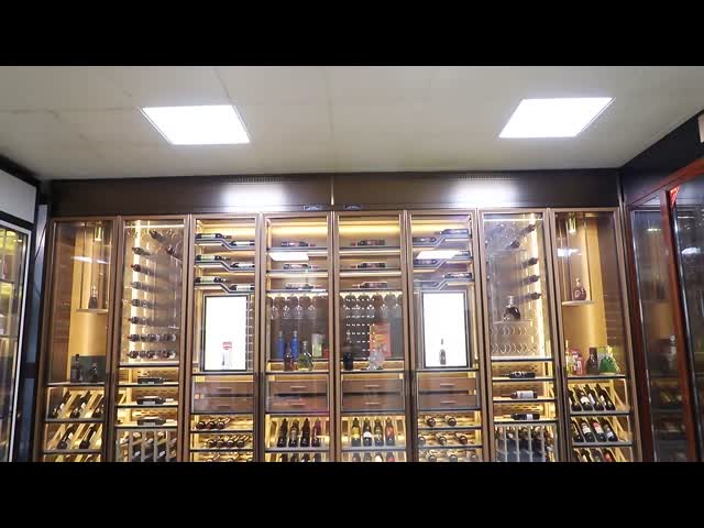 304 Stainless Steel Temperature Controlled Wine Cabinet Dust Proof With LED Lights