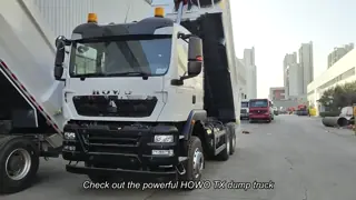 HOWO TX 6*4 White Dump Truck with 390HP MAN Engine & 20CBM Cargo Box for Superior Performance