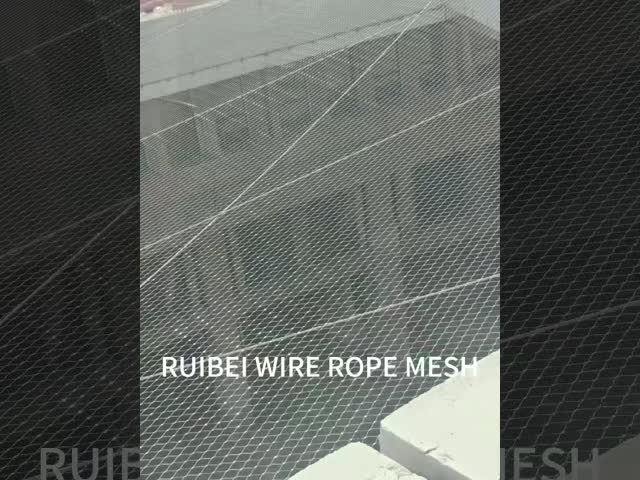 Stainless Steel Ferrule Rope Mesh 4.0mm AISI 304 316 Rhombus X Tend Cable Mesh