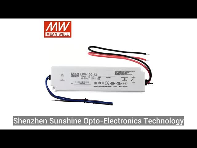 Bulk Meanwell Single Output LED Power Supply Waterproof LED Driver