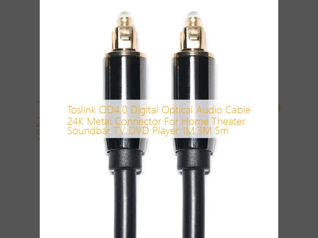 Toslink OD4.0 Digital Optical Audio Cable 24K Metal Connector For Home Theater Soundbar TV DVD Player 1M 3M 5m