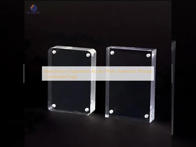 Strong Magnetic Acrylic Photo Frame Custom Shaped Clear Acrylic Photo Block