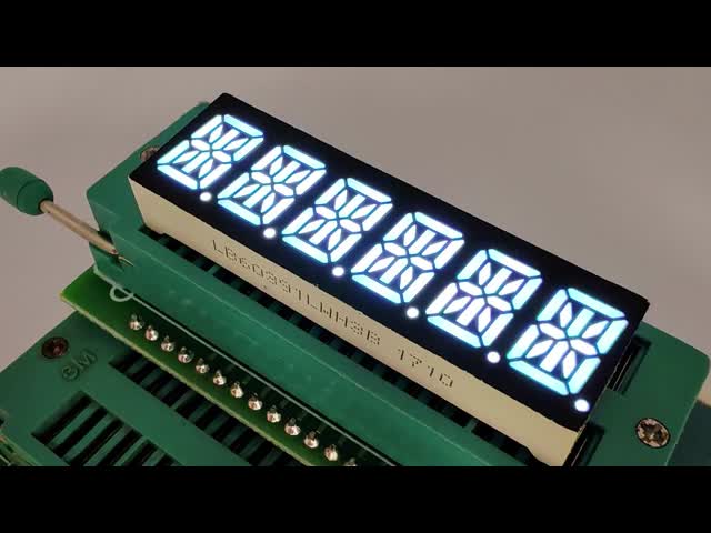 Ultra-Bright White 14-Segment LED Display (6-Digit, for Instrument Panels)