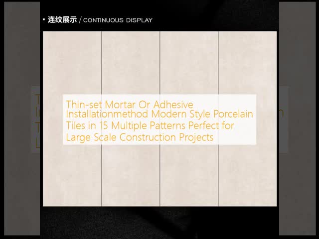 Thin-set Mortar Or Adhesive Installationmethod Modern Style Porcelain Tiles in 15 Multiple Patterns Perfect for Large Scale Construction Projects