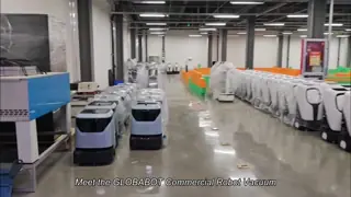 All-in-one commercial robot vacuum and scrubber that cleans and disinfects floors automatically