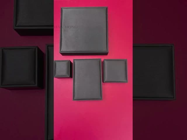 Custom Logo PU Leather Jewelry Box for Wedding Ring Necklace Bracelet from Hanhong