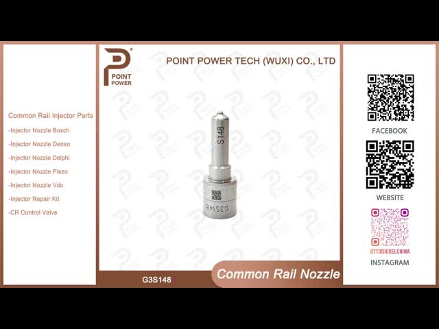 G3S148 Common Rail Injector Nozzle for DENSO Injector 1J783-53051, Suitable for Diesel Engines