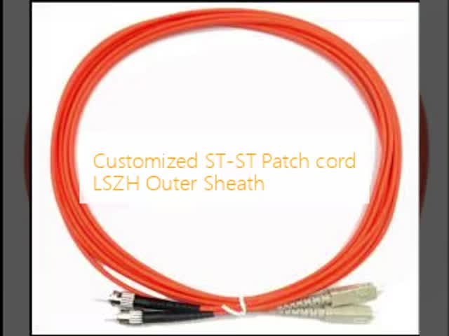 Customized ST-ST Patch cord LSZH Outer Sheath