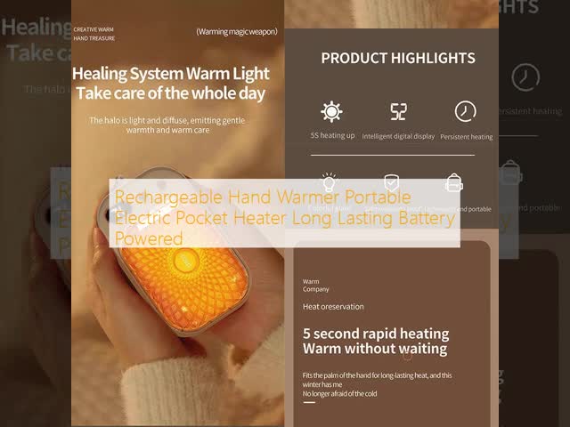 Portable Electric Rechargeable Hand Warmer Long Lasting Battery Powered Explosion Proof