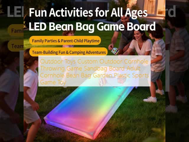 Outdoor Toys Custom Outdoor Cornhole Throwing Game Sandbag Board Adult Cornhole Bean Bag Garden Plastic Sports Game Toy