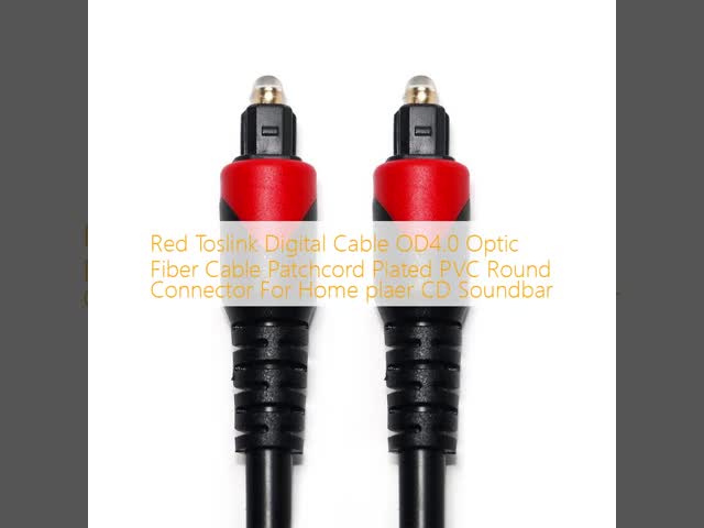 Red Toslink Digital Cable OD4.0 Optic Fiber Cable Patchcord Plated PVC Round Connector For Home plaer CD Soundbar