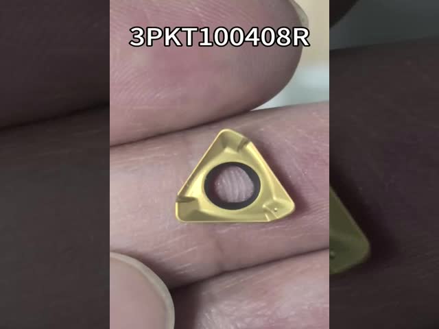 3PKT100408R CVD Yellow Coated CNC Milling Inserts for High Efficiency and Wear Resistance in Steel and Stainless Steel Parts