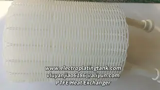 Cylindrical Immersion Tube Type PTFE Fluoroplastic Heat Exchangers for chemical liquid