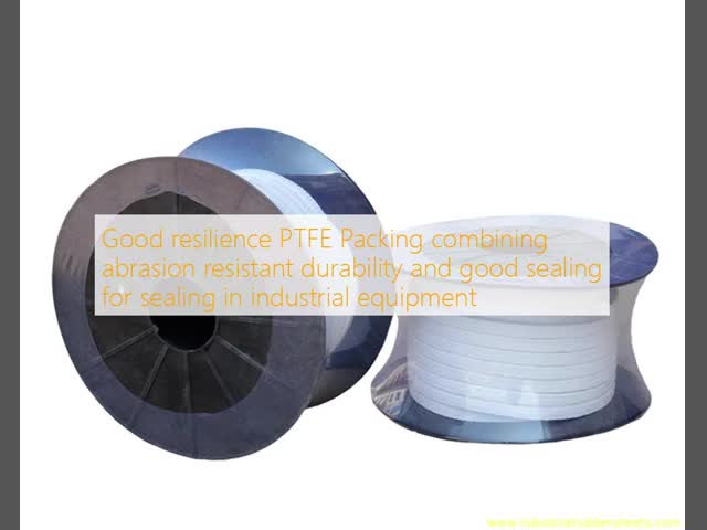 Good resilience PTFE Packing combining abrasion resistant durability and good sealing for sealing in industrial equipment
