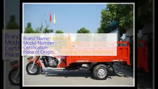 Gasoline Three Wheel Cargo Motorcycle / Motorized Cargo Trike Drum Brake