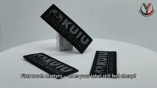 Custom 3M Reflective Embossed Raised Logo Heat Transfer Labels For Apparel