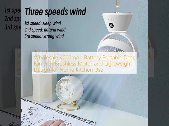 4000mAh Portable Battery Rechargeable Table Fan 360 Degree Rotatable Wholesale