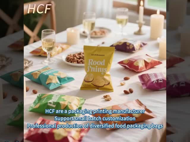 Food Snacks Packaging Custom Aluminum Food Packaging Bags Suitable for Popcorn Potato Chips Yogurt Balls Industrial Food
