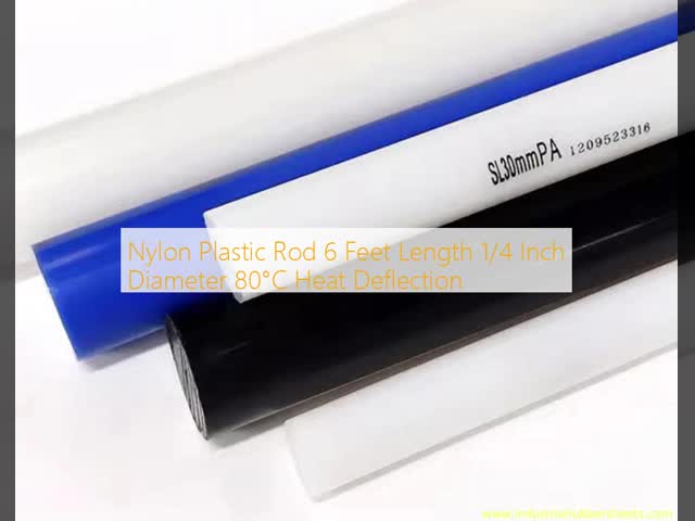 80°C Heat Deflection Temperature Nylon Plastic Rod with Smooth Surface Finish and 50 KJ/m2 Impact Strength
