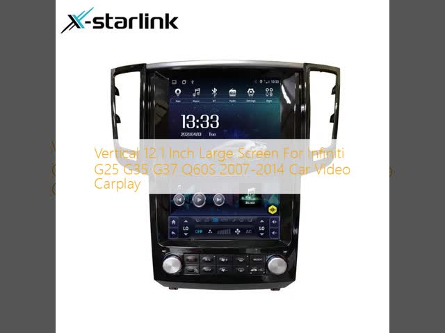 Vertical 12.1 Inch Large Screen For Infiniti G25 G35 G37 Q60S 2007-2014 Car Video Carplay