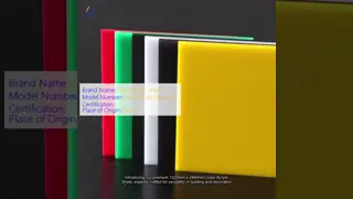 1250x1850mm Color Acrylic Plastic Sheet Chemical Resistance Cast Acrylic Panels