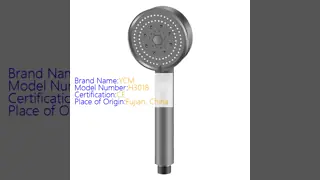 Low-flow shower head with 5 adjustable modes. One-button stop for high-pressure shower. Water massage function. Eco-friendly shower.