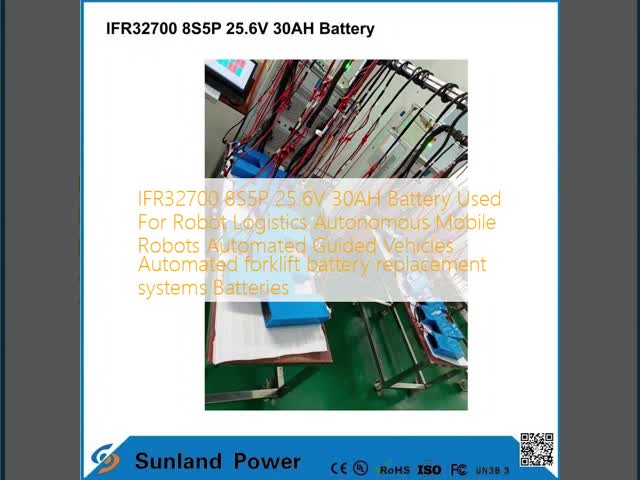 IFR32700 8S5P 25.6V 30AH Battery Used For Robot Logistics Autonomous Mobile Robots Automated Guided Vehicles Automated forklift battery replacement systems Batteries