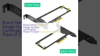 PCI-E 4.0 4X to NVMe Adapter for E1.S SSD 9.5mm 15mm 25mm with Heat Sink