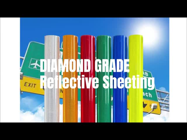 10-Year Service Life Diamond Grade Reflective Sheeting with Pressure-Sensitive Adhesive and Full-Cube Prismatic Construction
