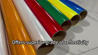 10-Year Service Life Diamond Grade Reflective Sheeting with Pressure-Sensitive Adhesive and Full-Cube Prismatic Construction