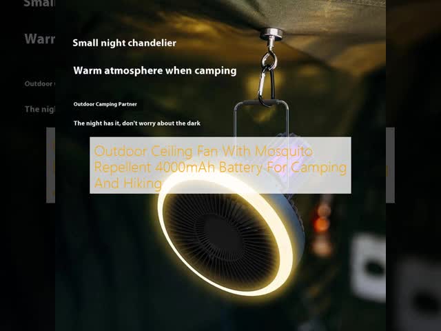 Outdoor Pedestal Fan Mosquito Repellent Fan With 4000mAh Battery For Camping Hiking