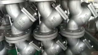 Robust and Y Strainer Valve made with Stainless Steel designed for particle filtration in water oil and gas pipelines