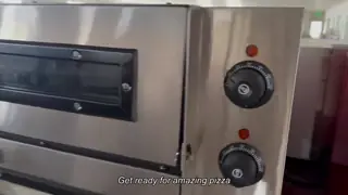 Stainless Steel 2.4KW Electric Pizza Oven Indoor Commercial 220V-240V With Glass Door