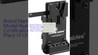 Alvin's Cables NP-F Dummy Battery to V-Lock V-Mount Battery Plate for Sony NP-F970 F770 F550 for Atomos Shinobi Shogun Ninja V, for Hollyland Mars Transmission, SmallHD 702, LED Lights-Black