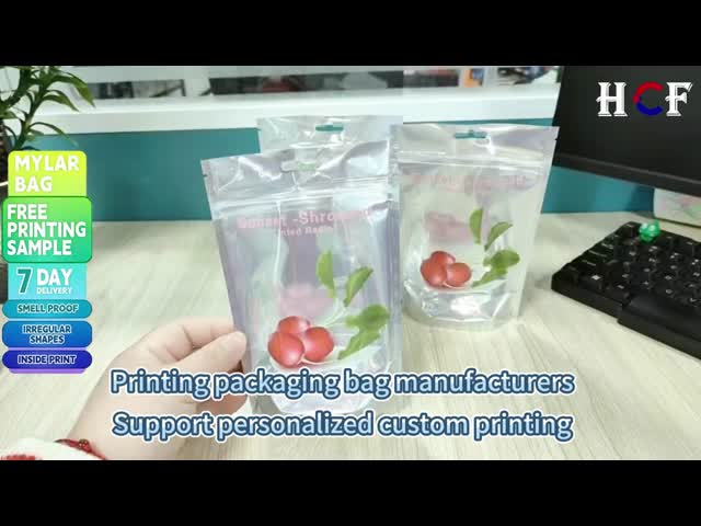 Pe Plastic Moisture Proof Custom Printed Standup Pouch Ziplock Plastic Bag with Logo UV Seed Packaging Mylarbag Agricultural